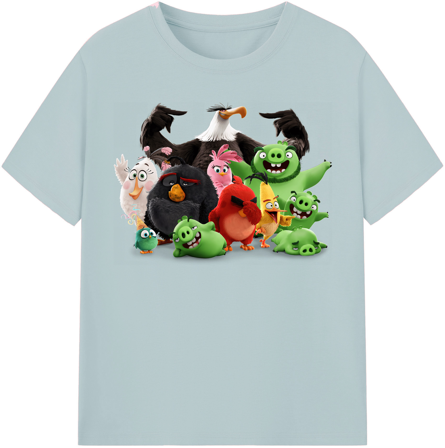 （画像用） Angry Birds アングリーバード 綿100％半袖Tシャツ（フロントプリント）